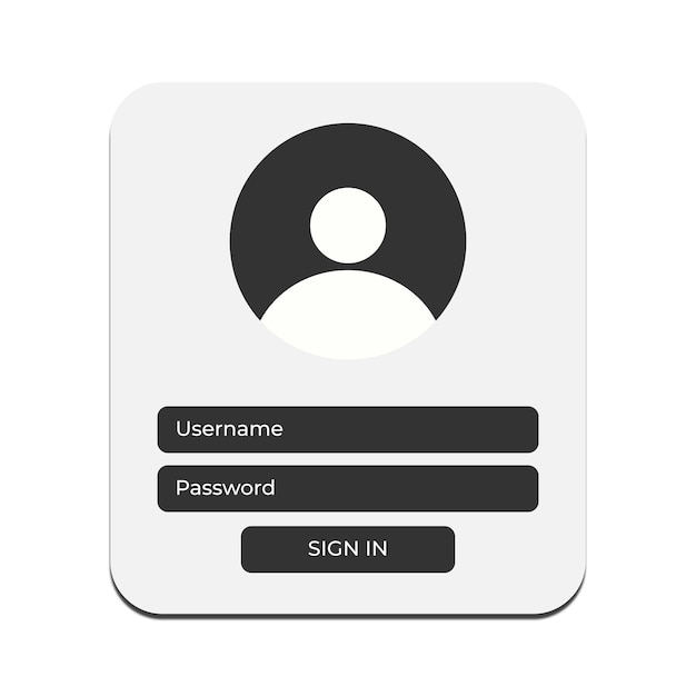 Log in app user log in interface minimal design