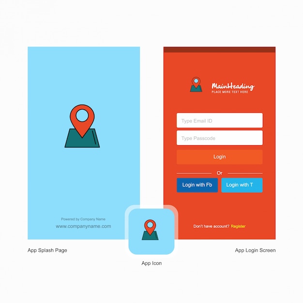 Login and signup web form design template.