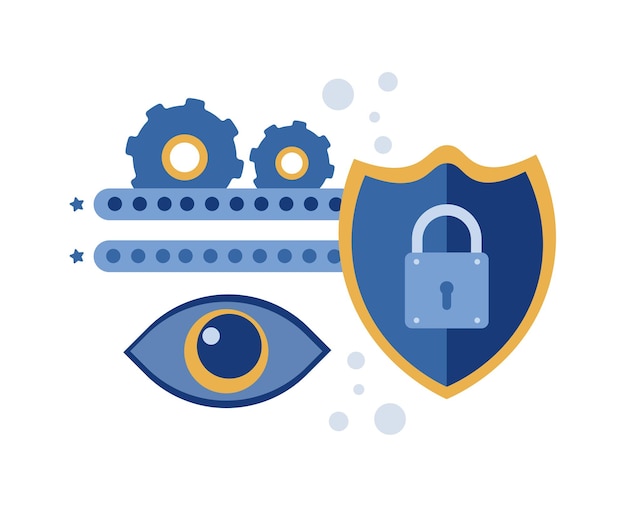 login form and shield with lock on it a system that requires a password for access