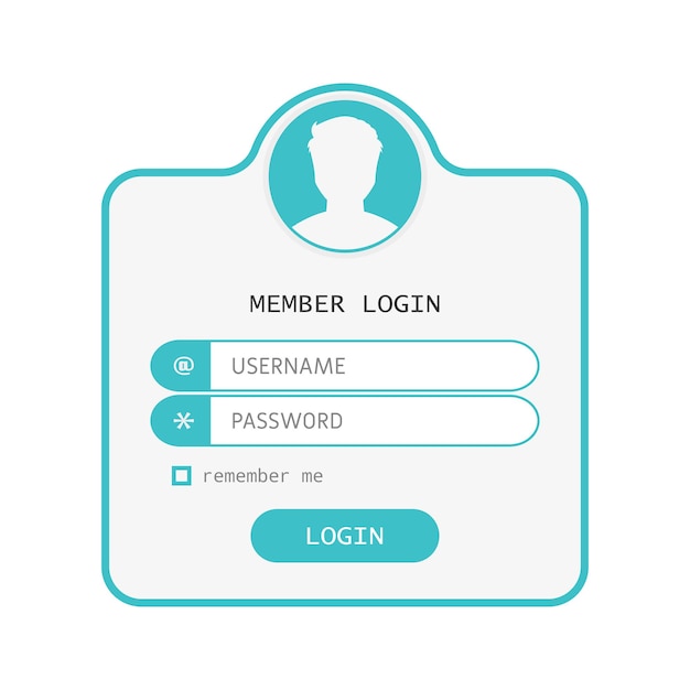 Login window and registration on the website