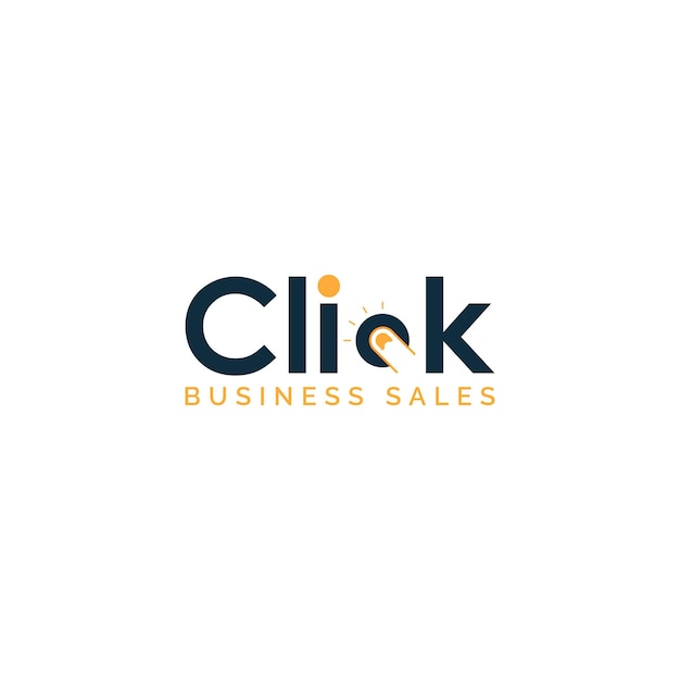 Logo Click Business design element vector
