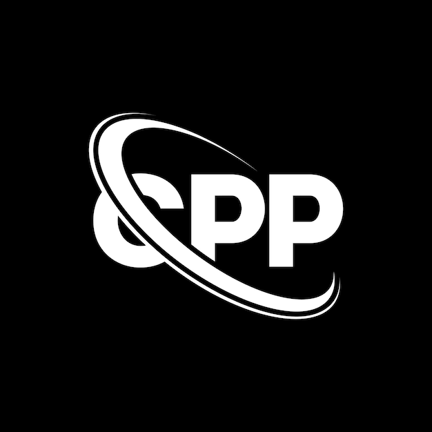 logo CPP, chữ CPP, thiết kế logo chữ CPP, chữ viết tắt logo CPP được liên kết với hình tròn và logo monogram chữ hoa, kiểu chữ CPP cho thương hiệu công nghệ và bất động sản