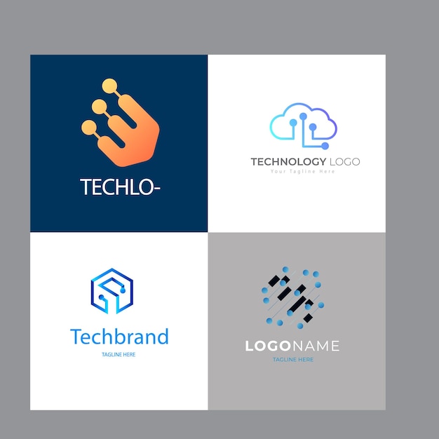 Logo sáng tạo Logo gradient xanh dương biểu tượng hình học Vector logo trừu tượng
