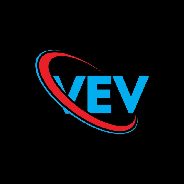 Logo VEV Chữ VEV Thiết kế logo chữ VEV Chữ đầu VEV Logo VEV liên kết với hình tròn và logo monogram chữ hoa Kiểu chữ VEV cho thương hiệu công nghệ, kinh doanh và bất động sản