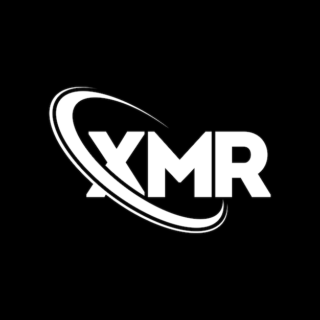 Logo XMR Chữ XMR Thiết kế logo chữ XMR Chữ đầu XMR logo liên kết với hình tròn và logo monogram chữ hoa kiểu chữ XMR cho thương hiệu công nghệ và bất động sản