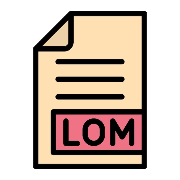 LOM Vector Icon Design Illustration