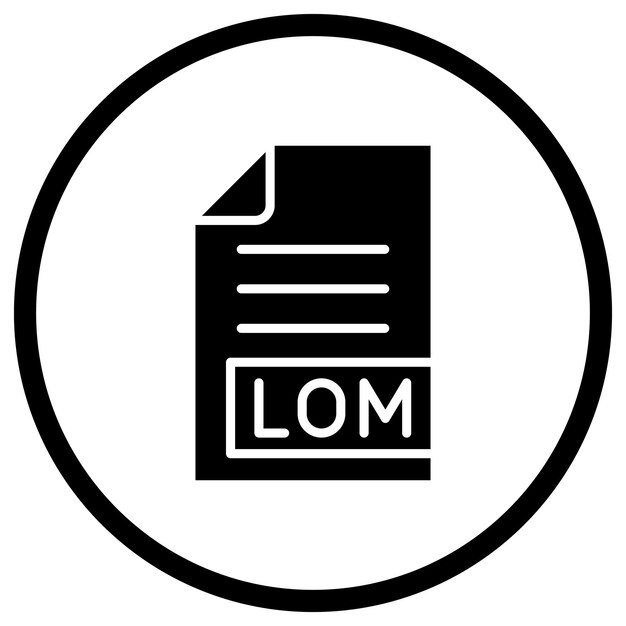 LOM Vector Icon Design Illustration