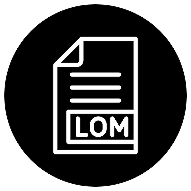 LOM Vector Icon Design Illustration