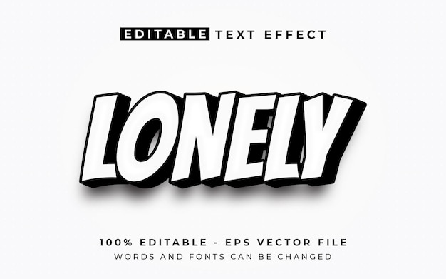 lonely editable text fect