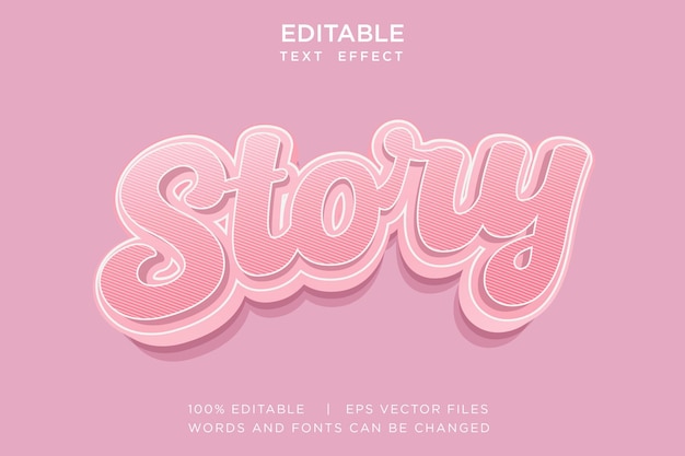 love story editable text effect