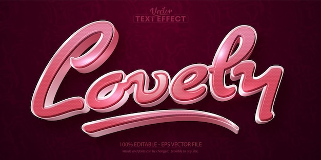 lovely text cartoon style editable text effect
