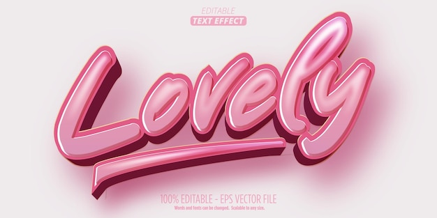 lovely text effect editable valentine's day text style