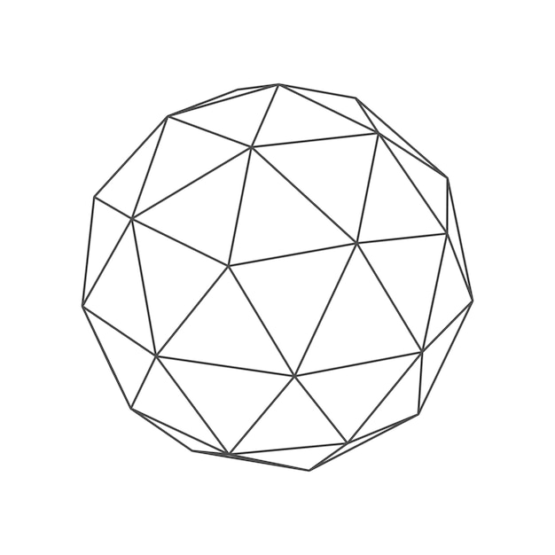 low poly geometric shape abstract polygon sphere
