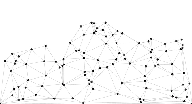 Low Poly Network Design Stylized 3D Connection Nodes and Web Structures for Tech UI Apps and Digital Visuals