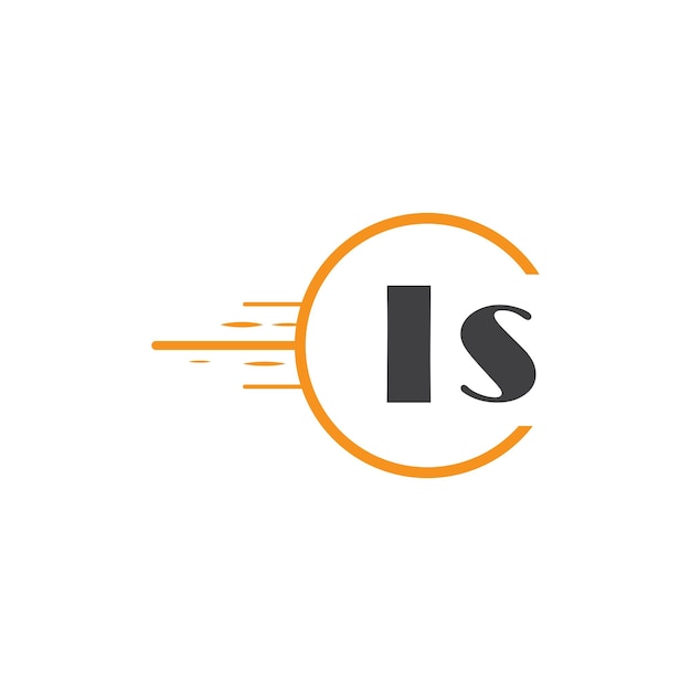 ls initial monogram logo with circle style design