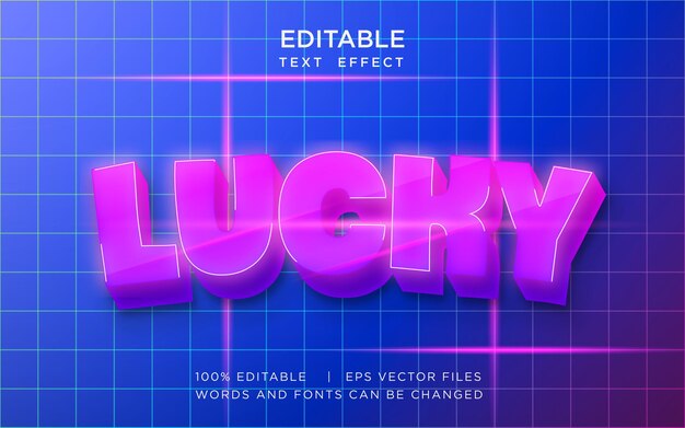 lucky EDITABLE TEXT EFFECT luck text style