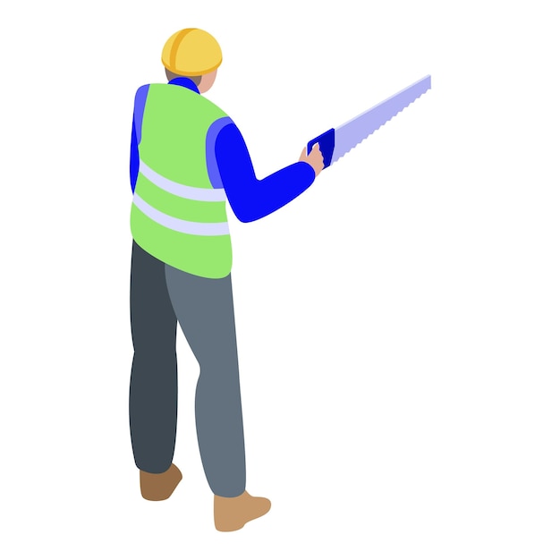Lumberjack icon Isometric of lumberjack vector icon for web design isolated on white background