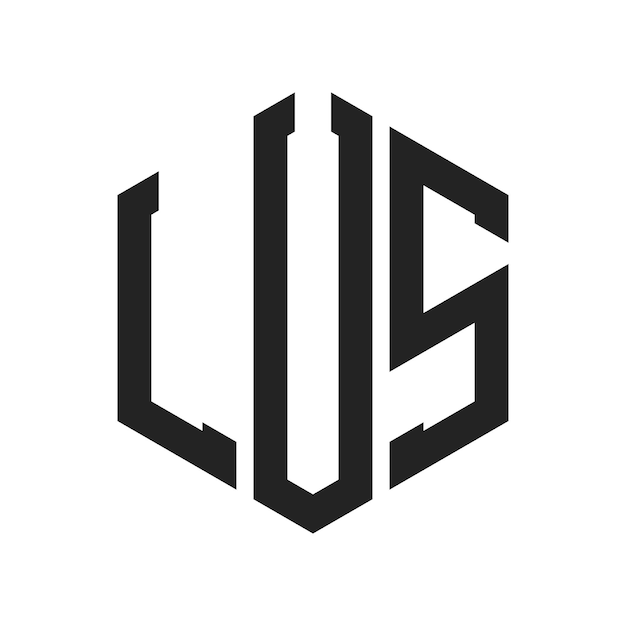 LUS Logo Design Initial Letter LUS Monogram Logo using Hexagon shape