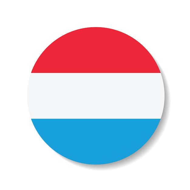 Luxembourg circle flag icon digital vector illustration