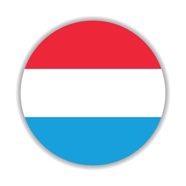 Luxembourg circle flag logo icon computer vector illustration design