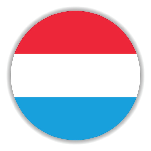 Luxembourg circle flag logo icon computer vector illustration design