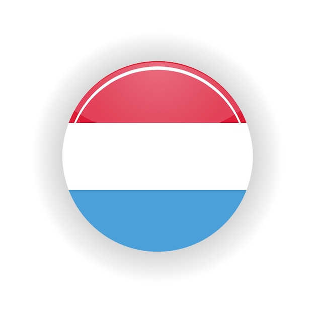 Luxembourg icon circle isolated on white background Luxembourg icon vector illustration