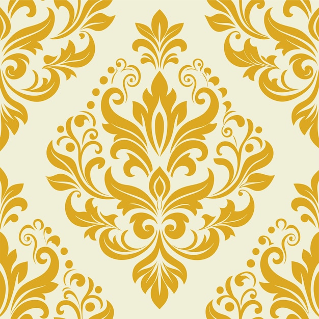 Luxury Damask Ornament Pattern Design Vector