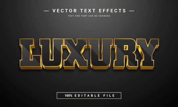 Luxury editable font effect