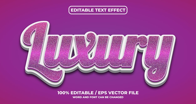 Luxury editable text effect