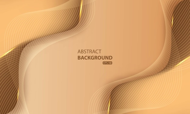 luxury gold smooth wave background vector