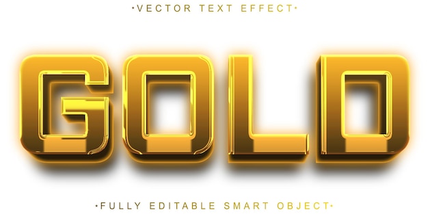 Luxury Gold Vector Fully Editable Smart Object Text Effect