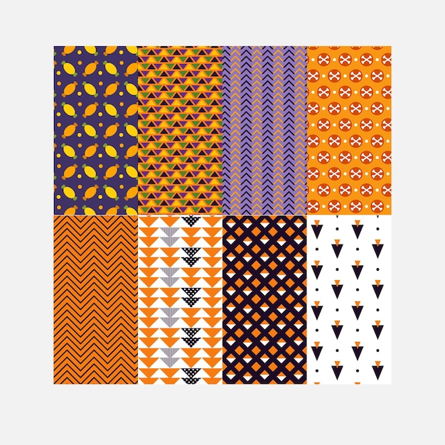 Luxury golden geometric pattern set Subtle 80s line deco graphic Retro golden pattern print