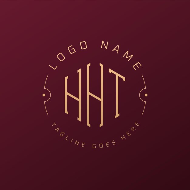 Luxury HHT Logo Design Elegant Letter HHT Monogram Logo Minimalist Polygon HHT Logo Design Template