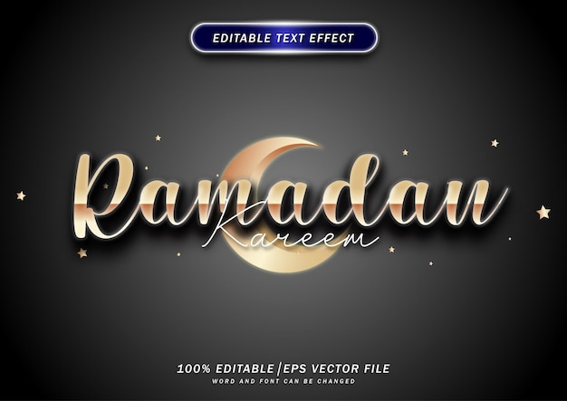 luxury ramadan kareem text effect editable mockup font text style effect