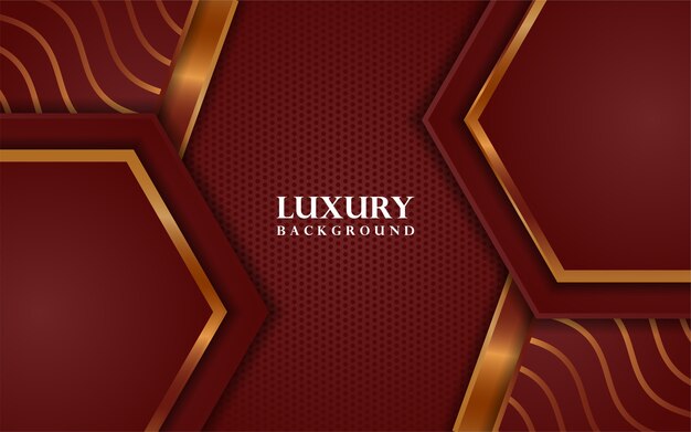 Luxury red background combine with golden lines