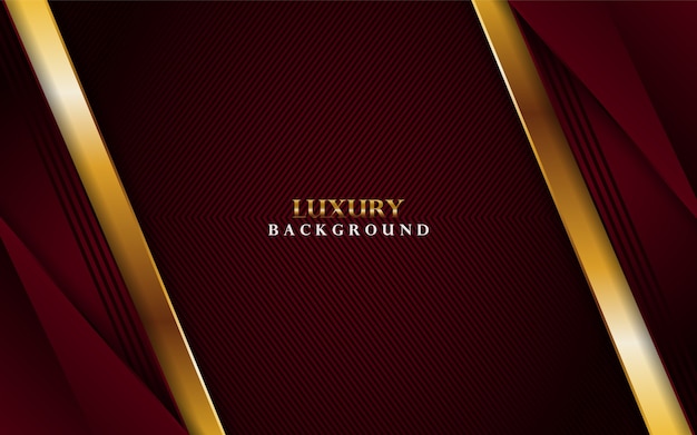 Luxury red background with golden lines combinations