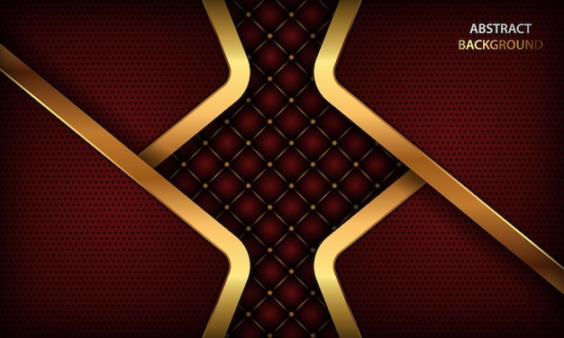 Luxury red background with texture and golden lines