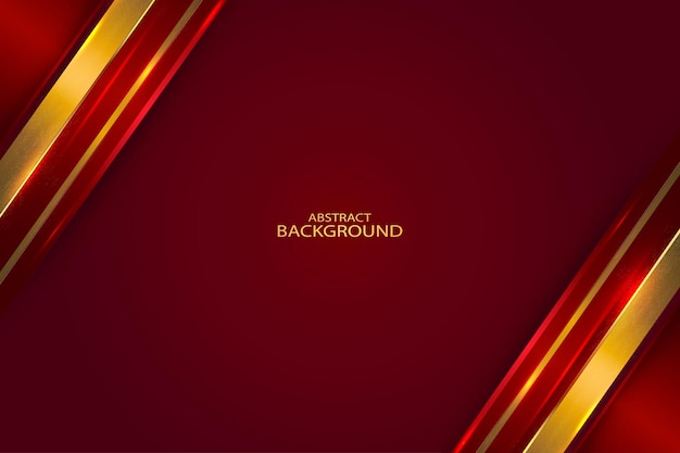 Luxury Red Gradient With Golden Diagonal Lines Abstract Background