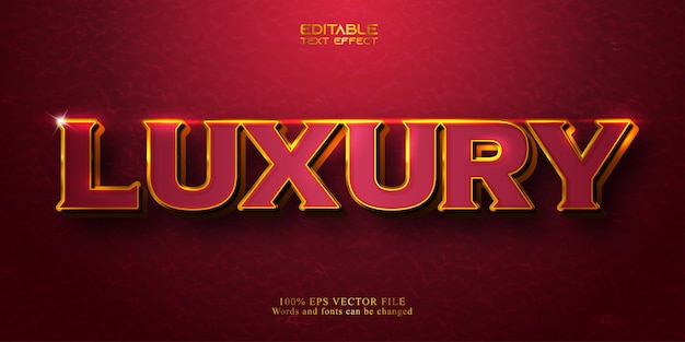 Luxury text effext golden style