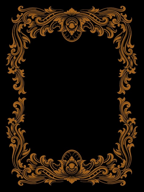 luxury vector border vintage retro engraving ornament design editable