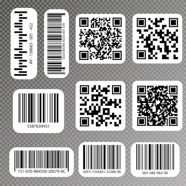 Mã QR và nhãn mã vạch. Nhãn mã vạch công nghiệp.
