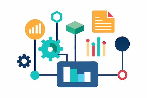 Machine Learning Graphics Data Analytics amp Algorithm Icons