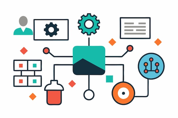 Machine Learning Graphics Data Analytics amp Algorithm Icons
