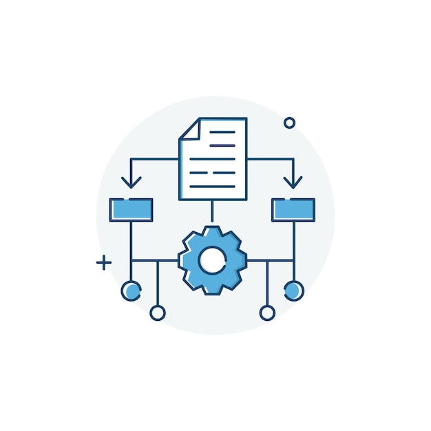 Machine Learning ML Vector Illustration Icon Design
