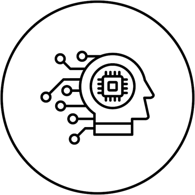 machine perception icon vector image can be used for data analytics