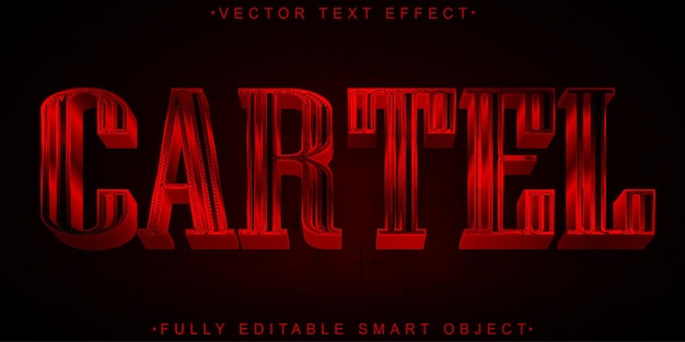 Mafia Cartel Red Dark Vector Fully Editable Smart Object Text Effect