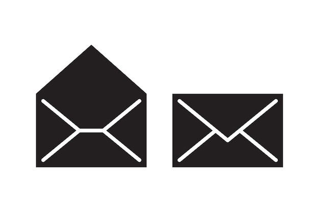 Mail icon vector sign Letter envelope symbol Message send to address illustration