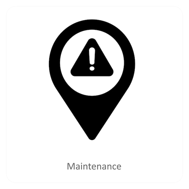 Maintenance and location icon concept