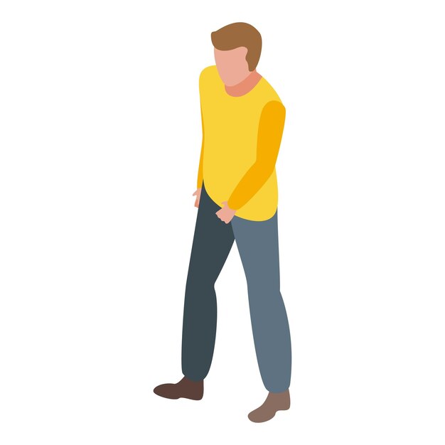 Man digital detoxing icon Isometric of man digital detoxing vector icon for web design isolated on white background
