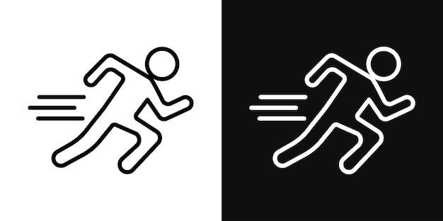 Man fast run icon